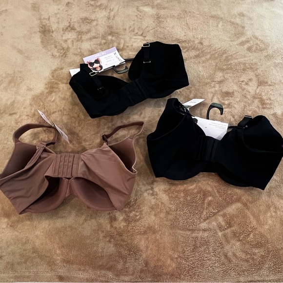 Joyspun 40DD Full Figure T-Shirt Bra Lot - Brand New With Tags - 3 Black & Brown - Picture 2 of 5